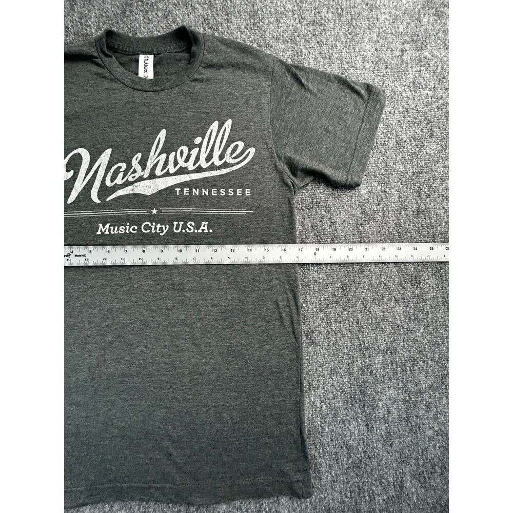 Nashville Tennessee Music City USA Graphic T-Shirt Gray Adult Small - Picture 7 of 8